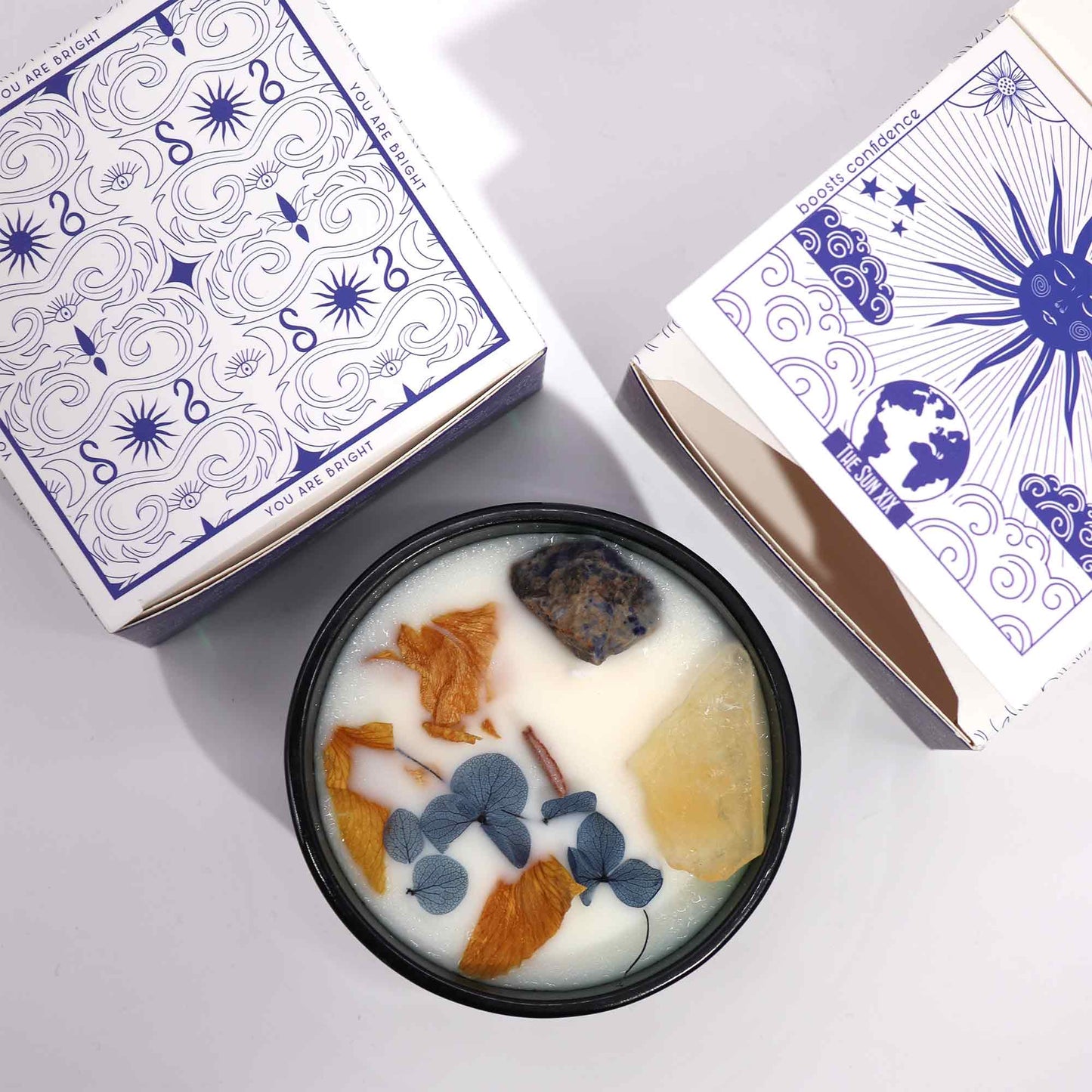 Krystall Candle- Hals- og Tredje Øye Chakra