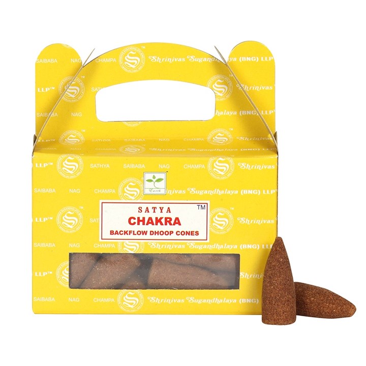Chakra Backflow Røkelseskoner fra Satya