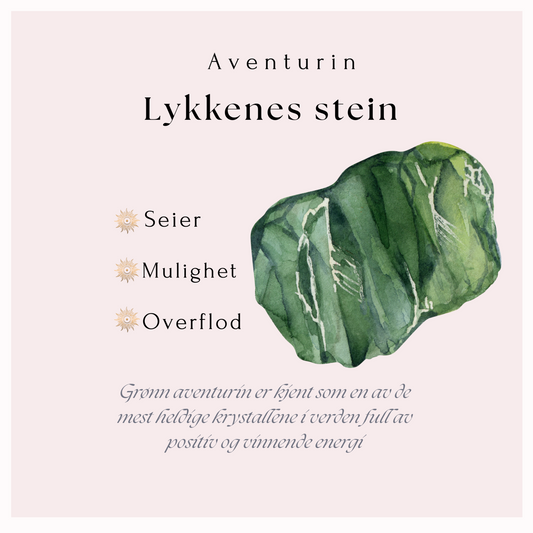 Grønn Aventurin 2–3 cm – Krystall for Flaks og Muligheter