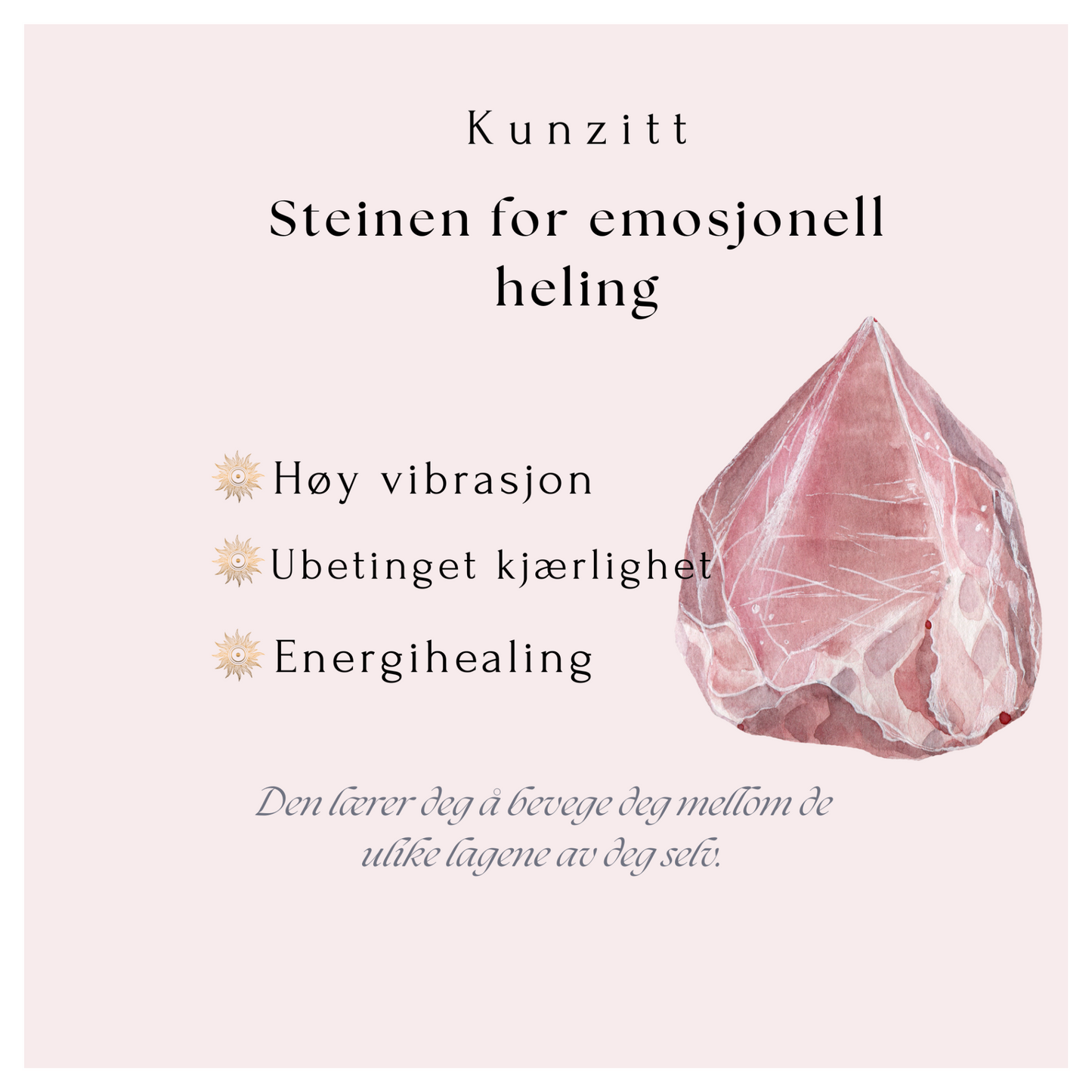 Kunzitt armbånd – Steinen for emosjonell heling