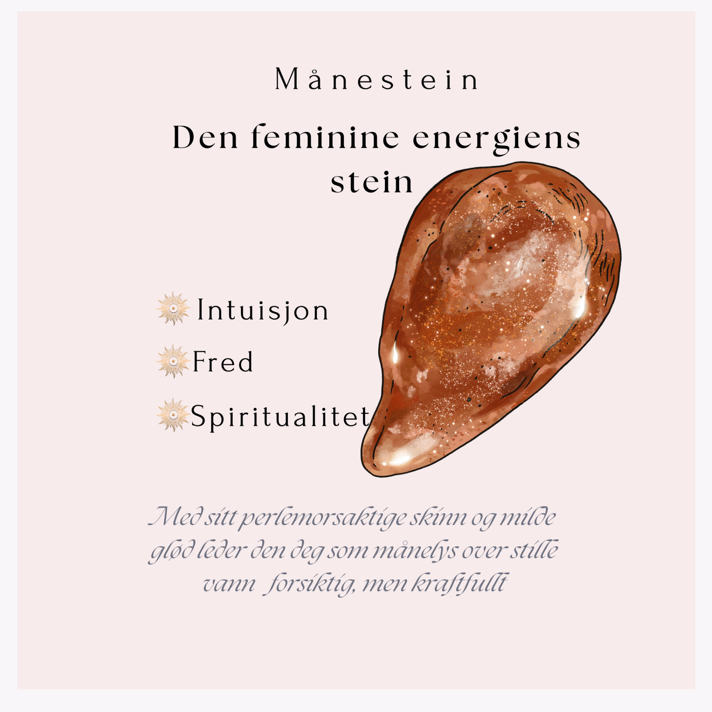 Månestein armbånd – Den feminine energiens stein