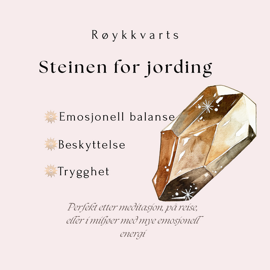 Røykkvarts armbånd - Steinen for jording