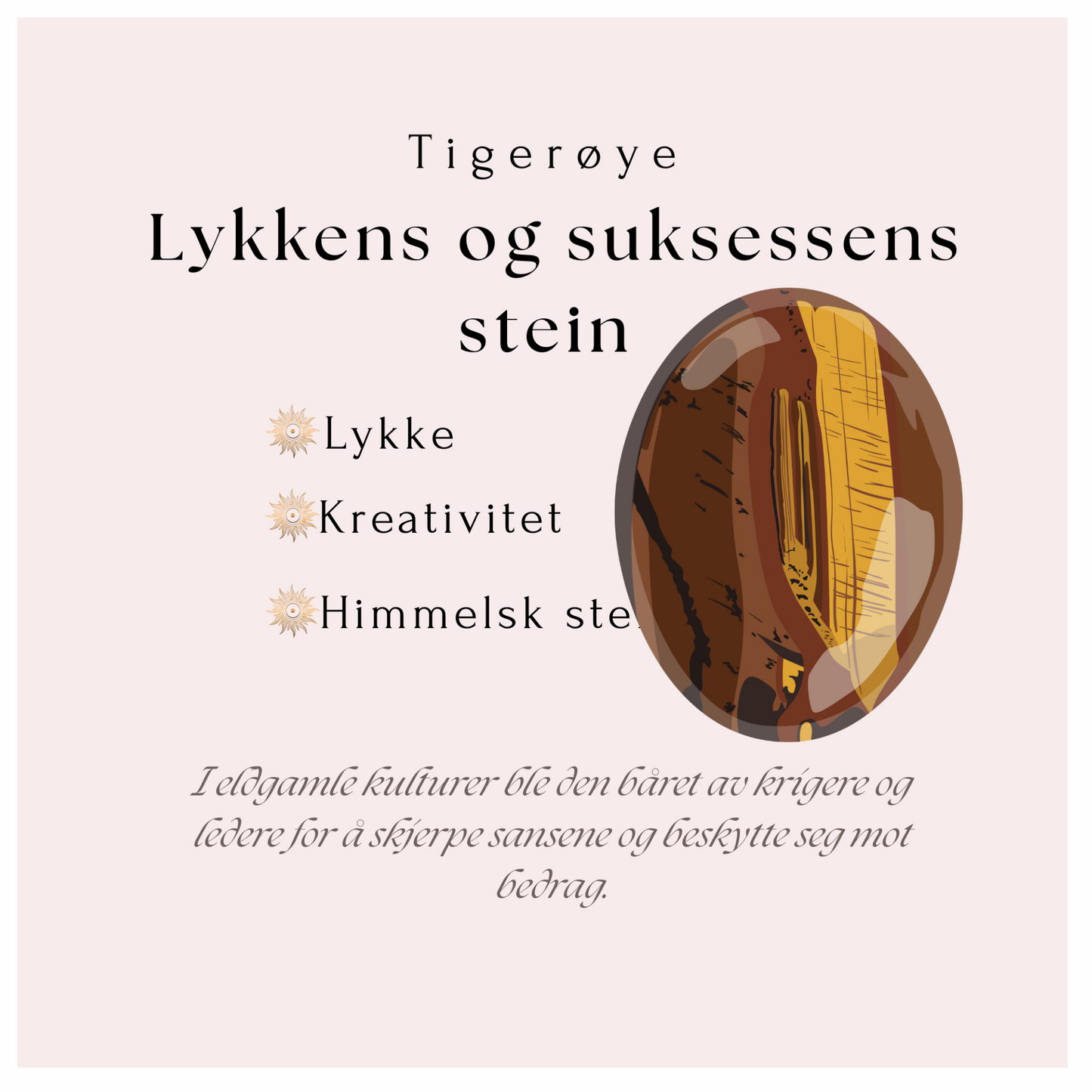 Tigerøye armbånd - Lykkens og suksessens stein