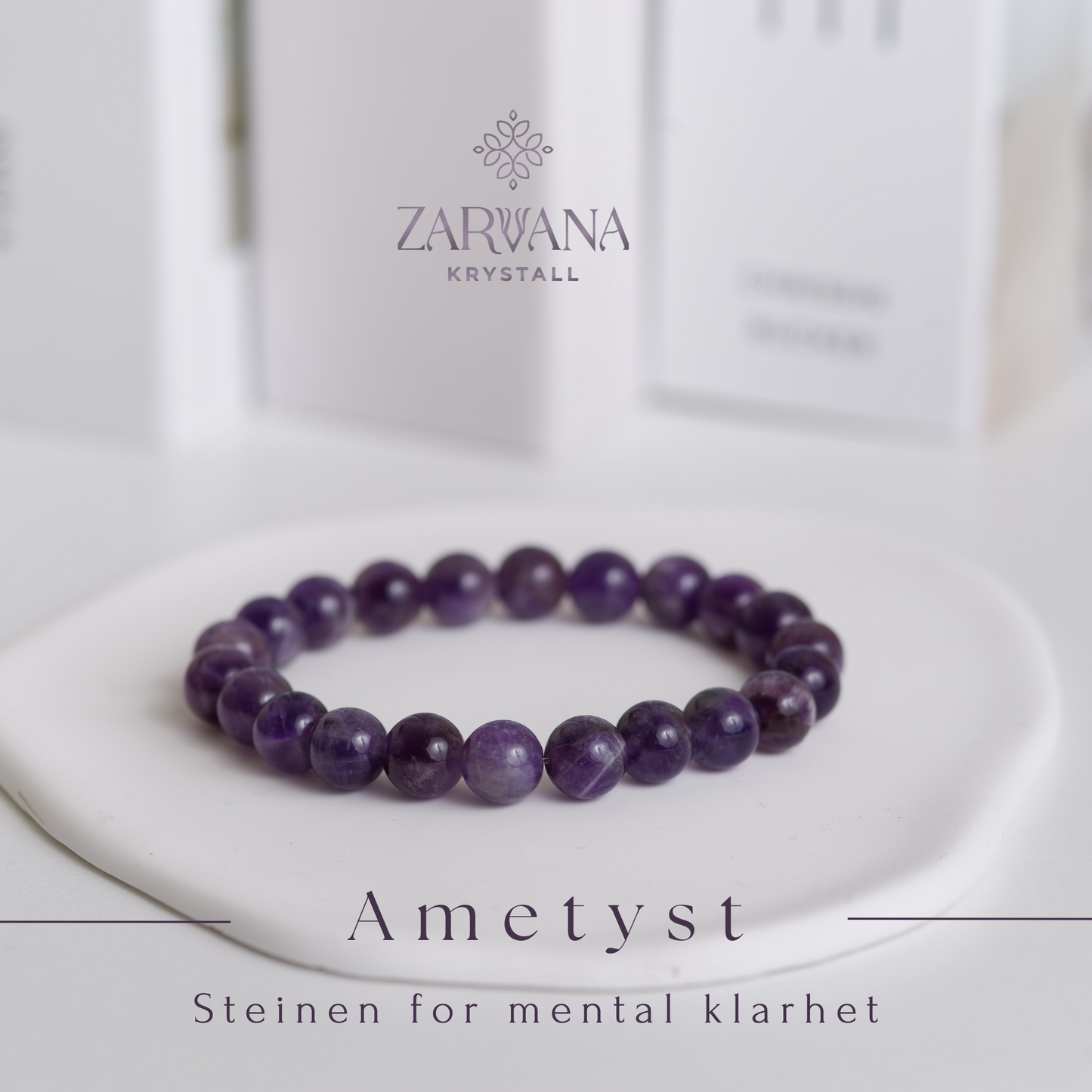Ametyst armbånd -Steinen for mental klarhet