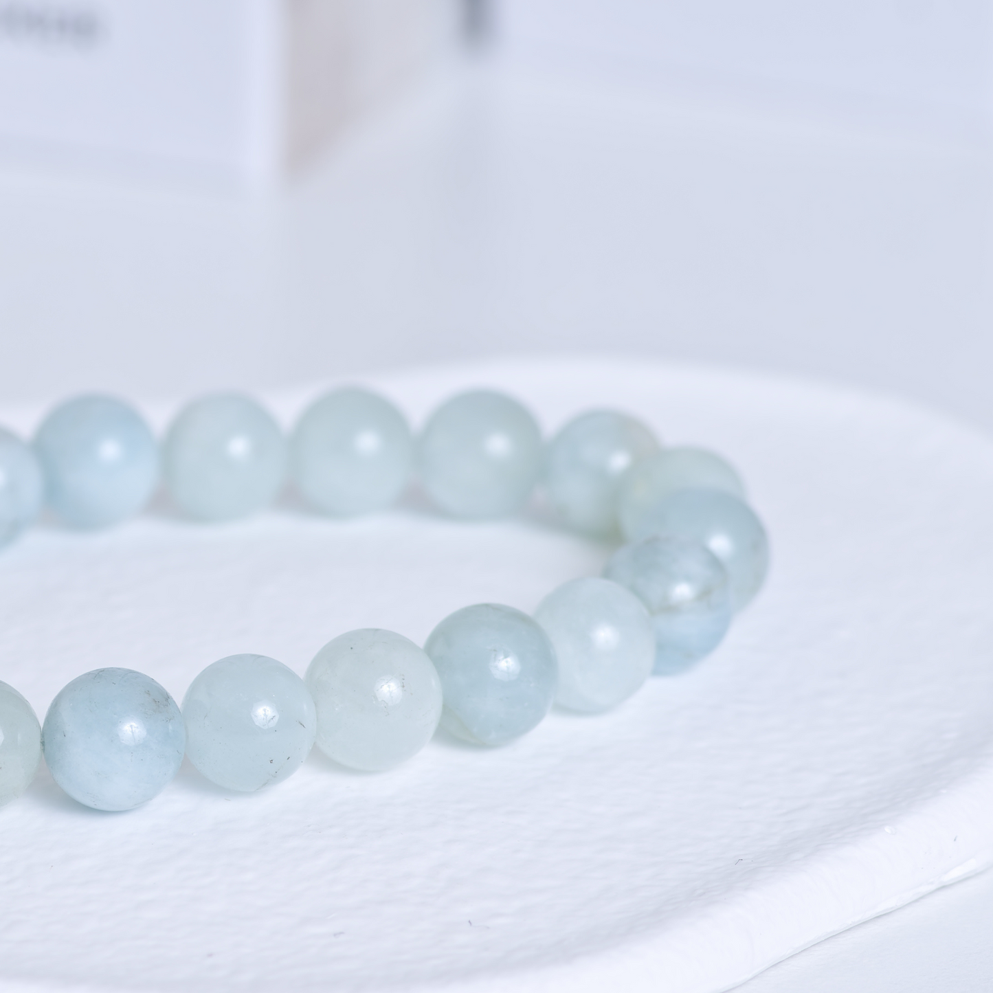 Akvamarin armbånd 8 mm