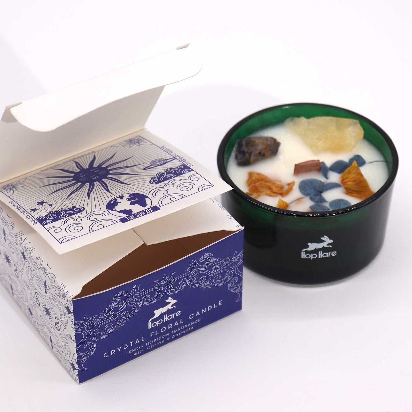 Krystall Candle- Hals- og Tredje Øye Chakra