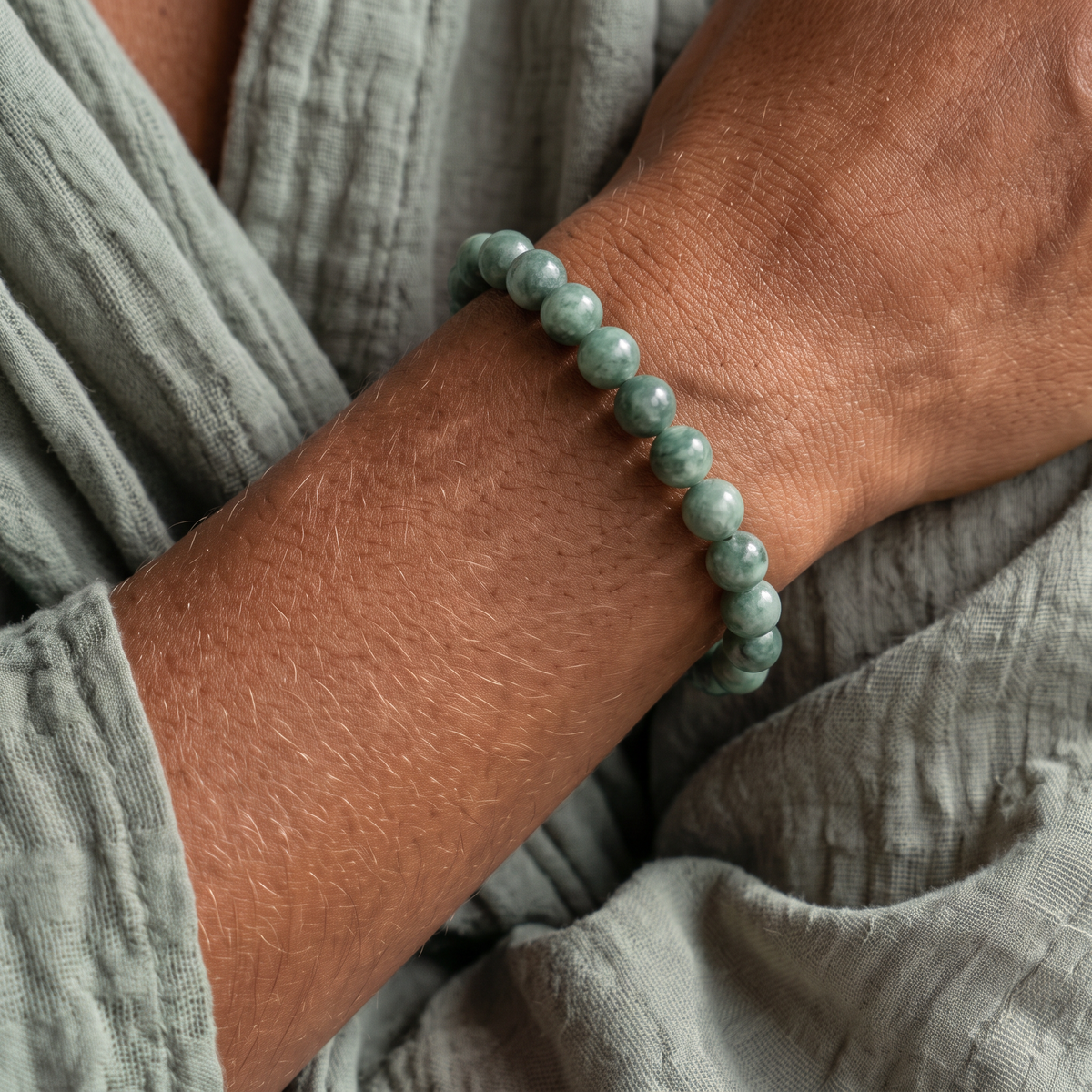 Burmesisk jade armbånd- Stabilitetens stein