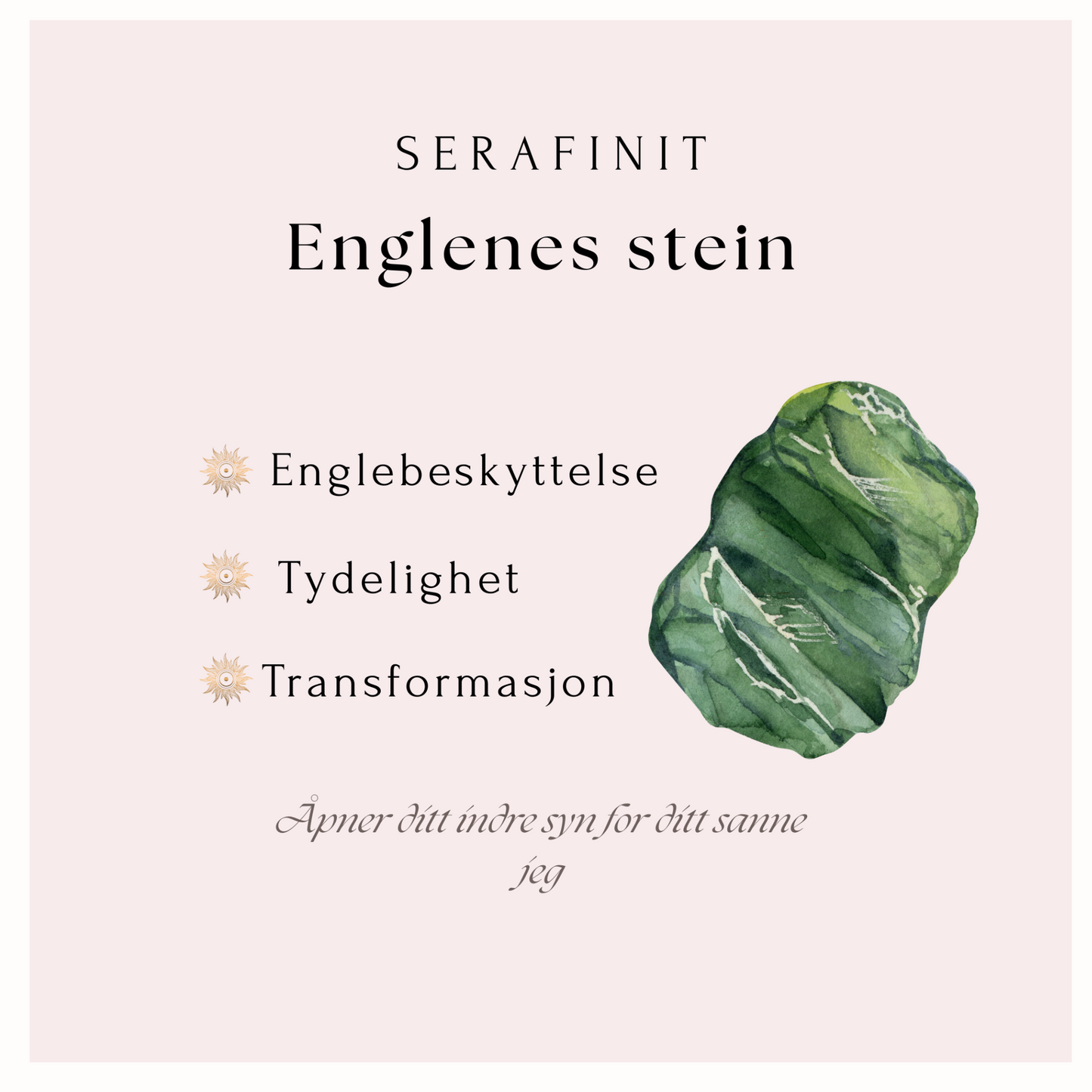 Serafinit armbånd - Englenes stein