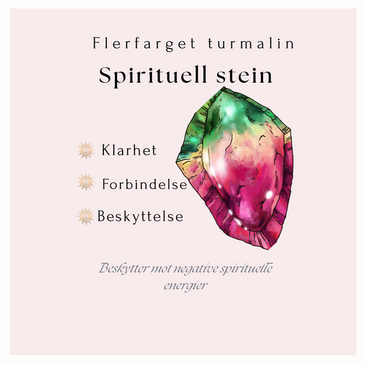 Flerfarget turmalin armbånd - Spirituell stein