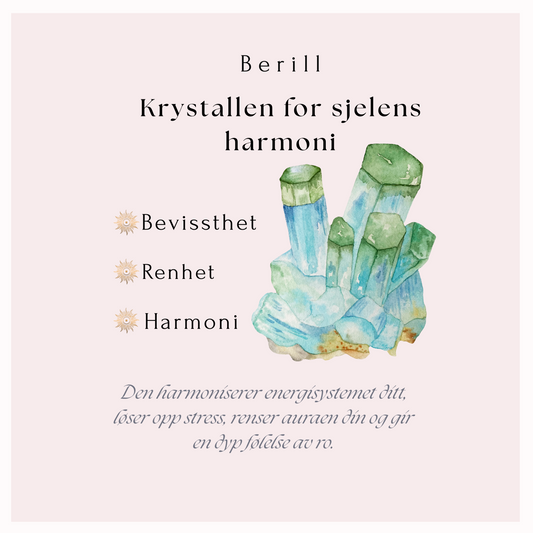 Berill  Fasettert armbånd  - Krystallen for sjelens harmoni