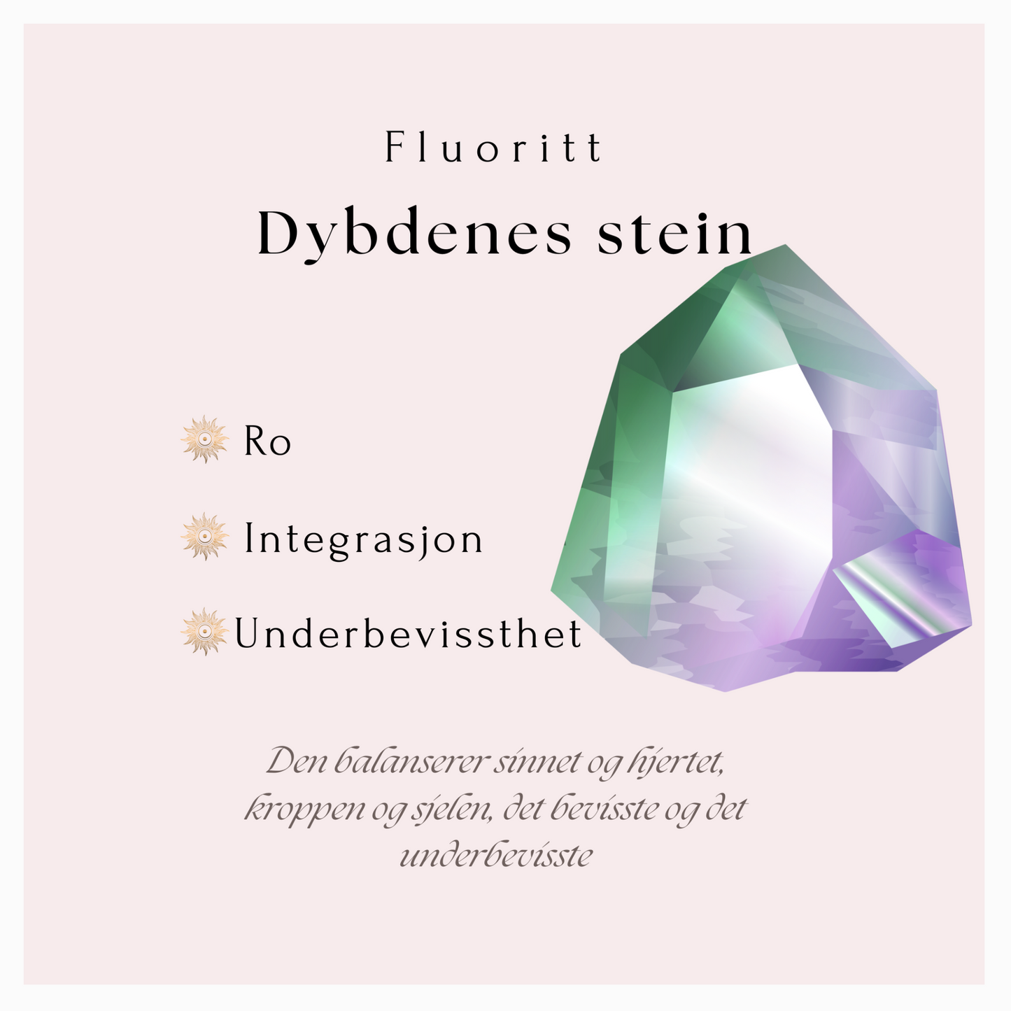 Fluoritt armbånd - Dybdenes stein