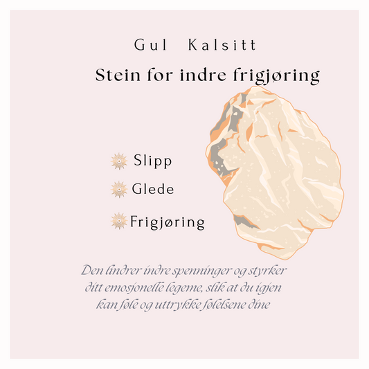 Gul  Kalsitt armbånd - Stein for indre frigjøring