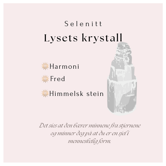 Selenitt armbånd - Lysets krystall