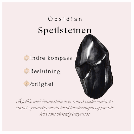 Obsidian armbånd  - Speilsteinen