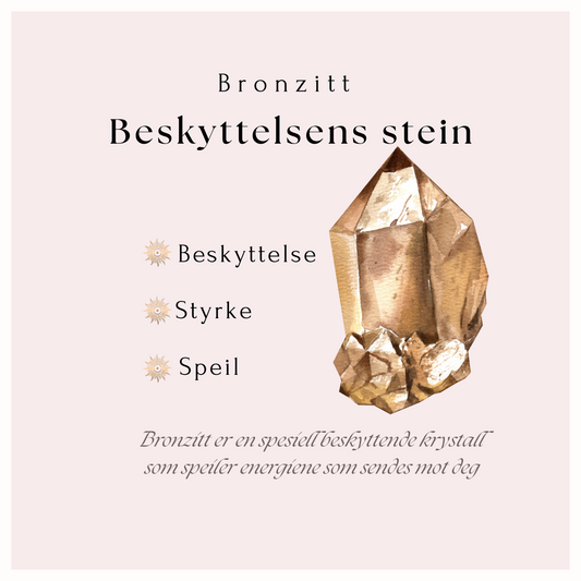 Bronzitt armbånd - Beskyttelsens stein