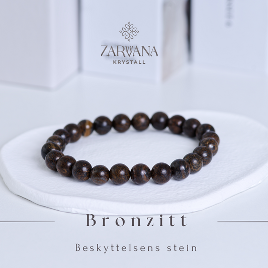 Bronzitt armbånd - Beskyttelsens stein