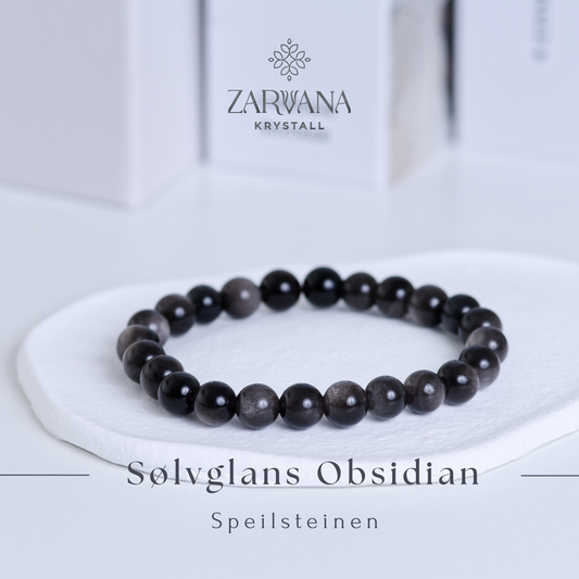 Obsidian armbånd  - Speilsteinen