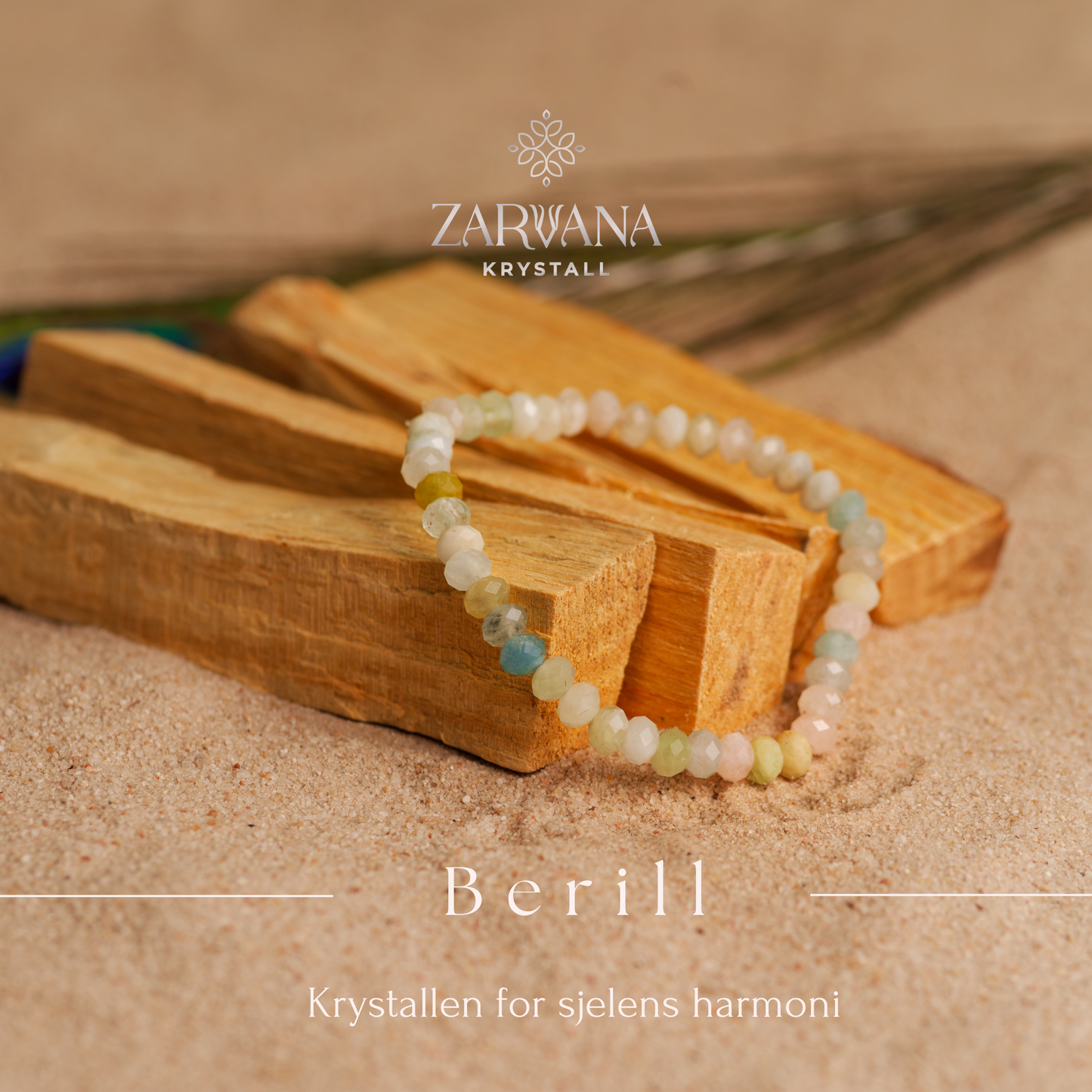 Berill  Fasettert armbånd  - Krystallen for sjelens harmoni