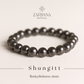 Håndlaget shungitt armbånd fra Zarvana Krystall – beskytter mot negativ energi og elektromagnetisk stråling.