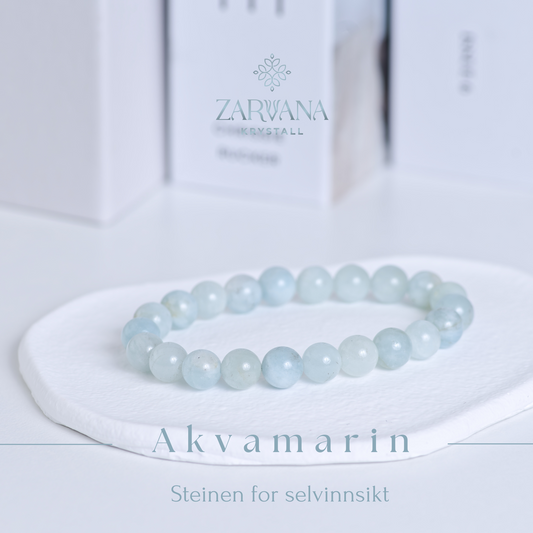 Akvamarin armbånd (M) - Steinen for selvinnsikt