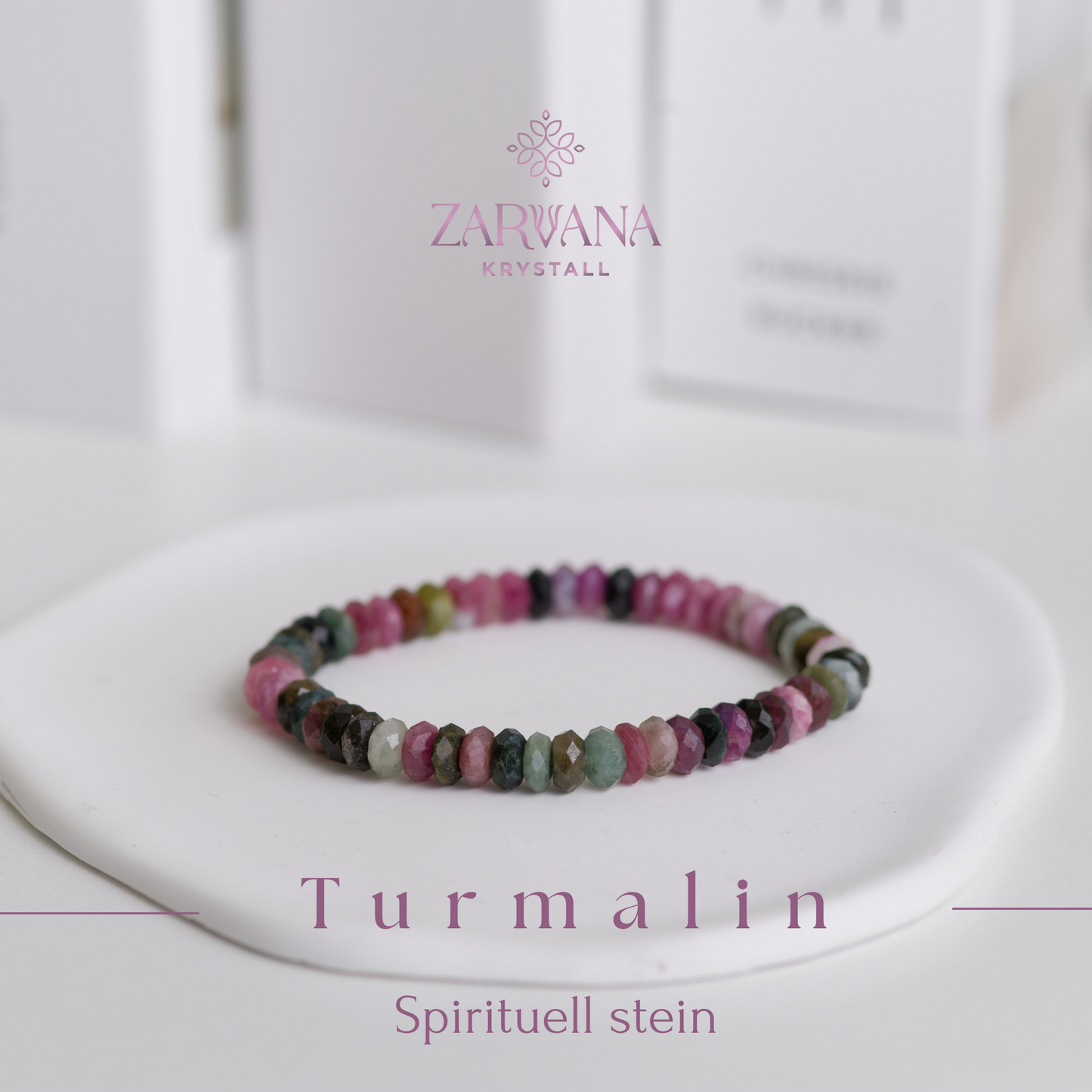 Flerfarget turmalin armbånd - Spirituell stein