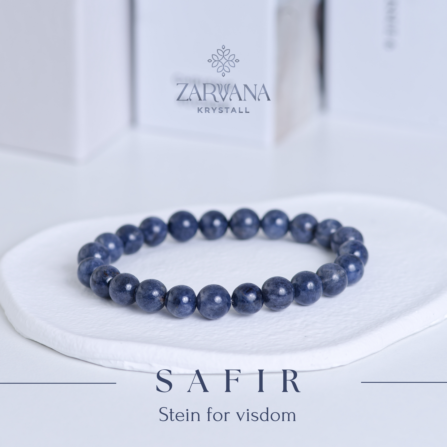 Safir armbånd - Stein for visdom