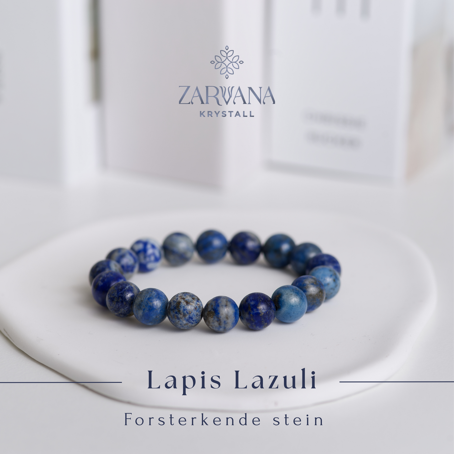 Lapis lazuli armbånd fra Zarvana Krystall Oslo
