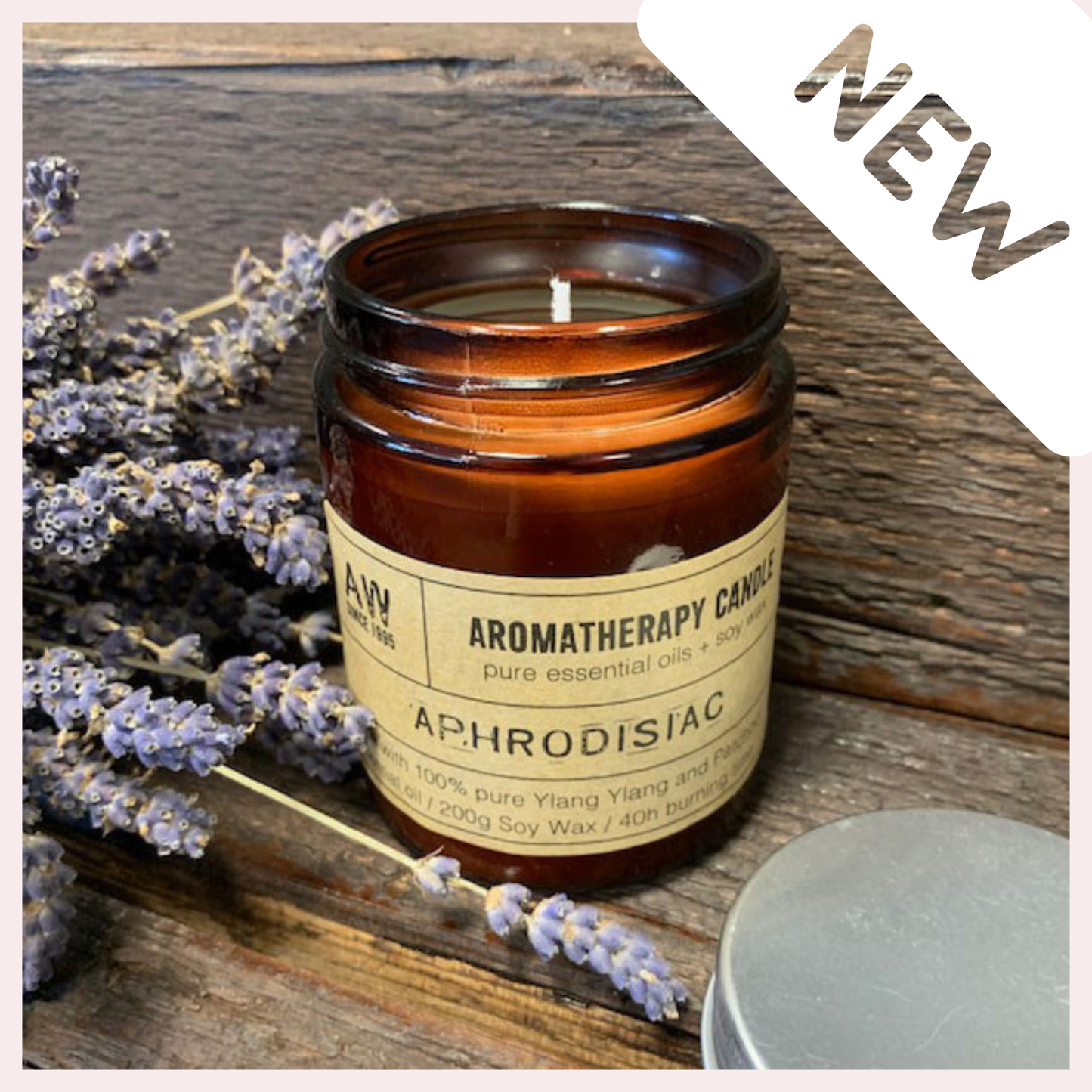 lang Ylang & Patchouli Aromaterapi Lys (200g, 40t)