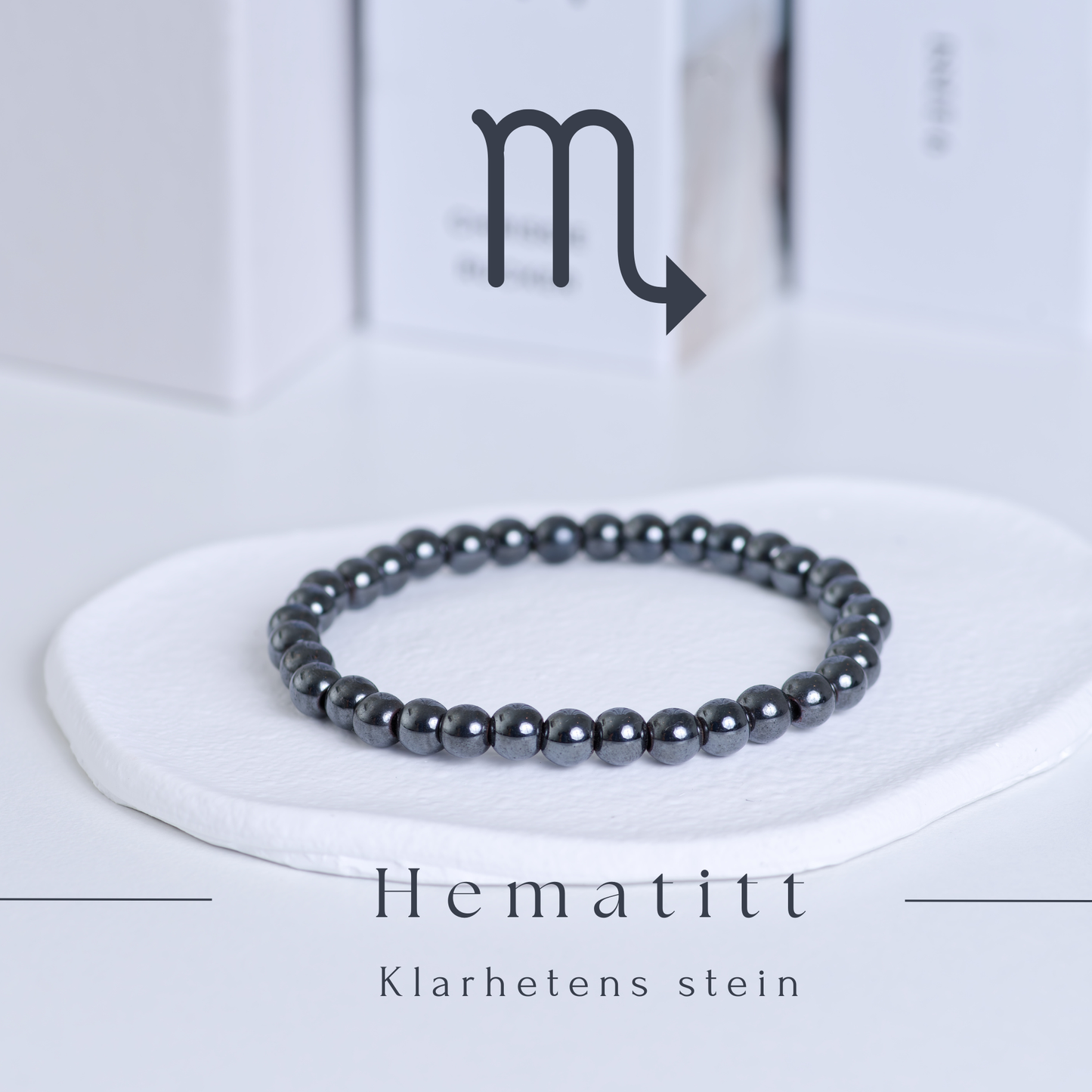 Hematitt armbånd - Klarhetens stein