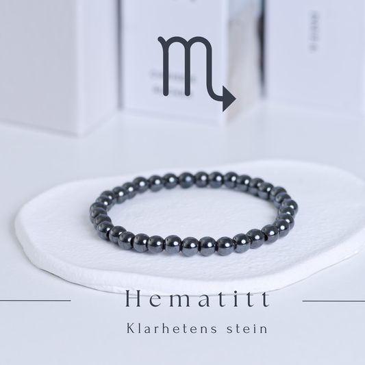 Hematitt armbånd - Klarhetens stein