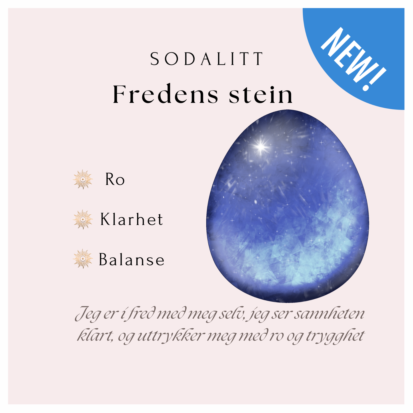 Sodalitt armbånd – Krystallen for ro og klarhet