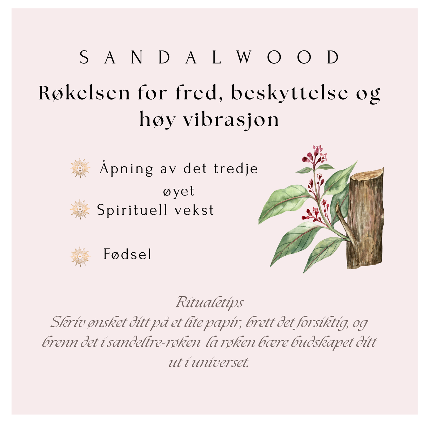 Sandal wood - Botanical Masala Incense