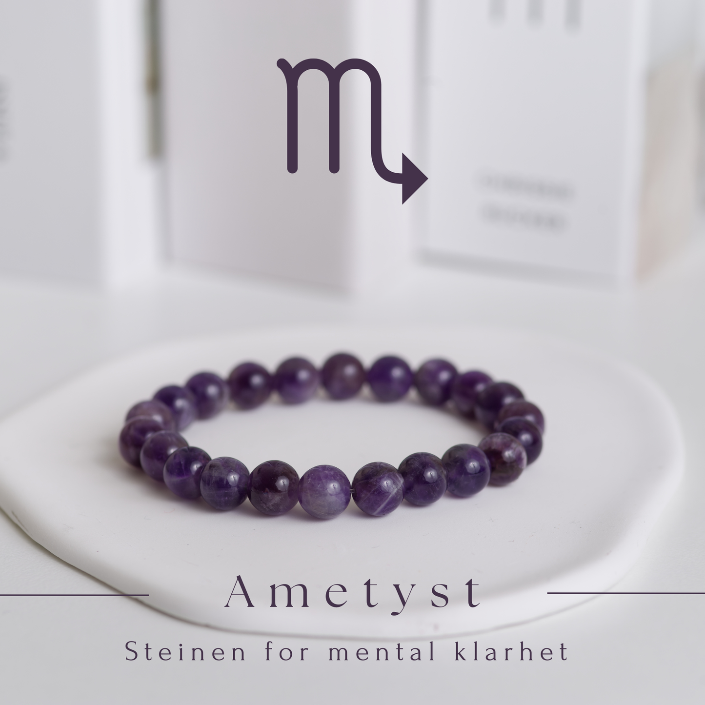Ametyst armbånd -Steinen for mental klarhet