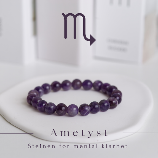Ametyst armbånd -Steinen for mental klarhet