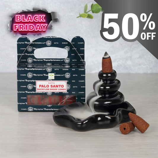 Satya Palo Santo Backflow Røkelseskoner