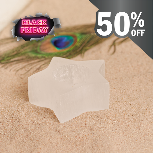 Selenitt telysholder