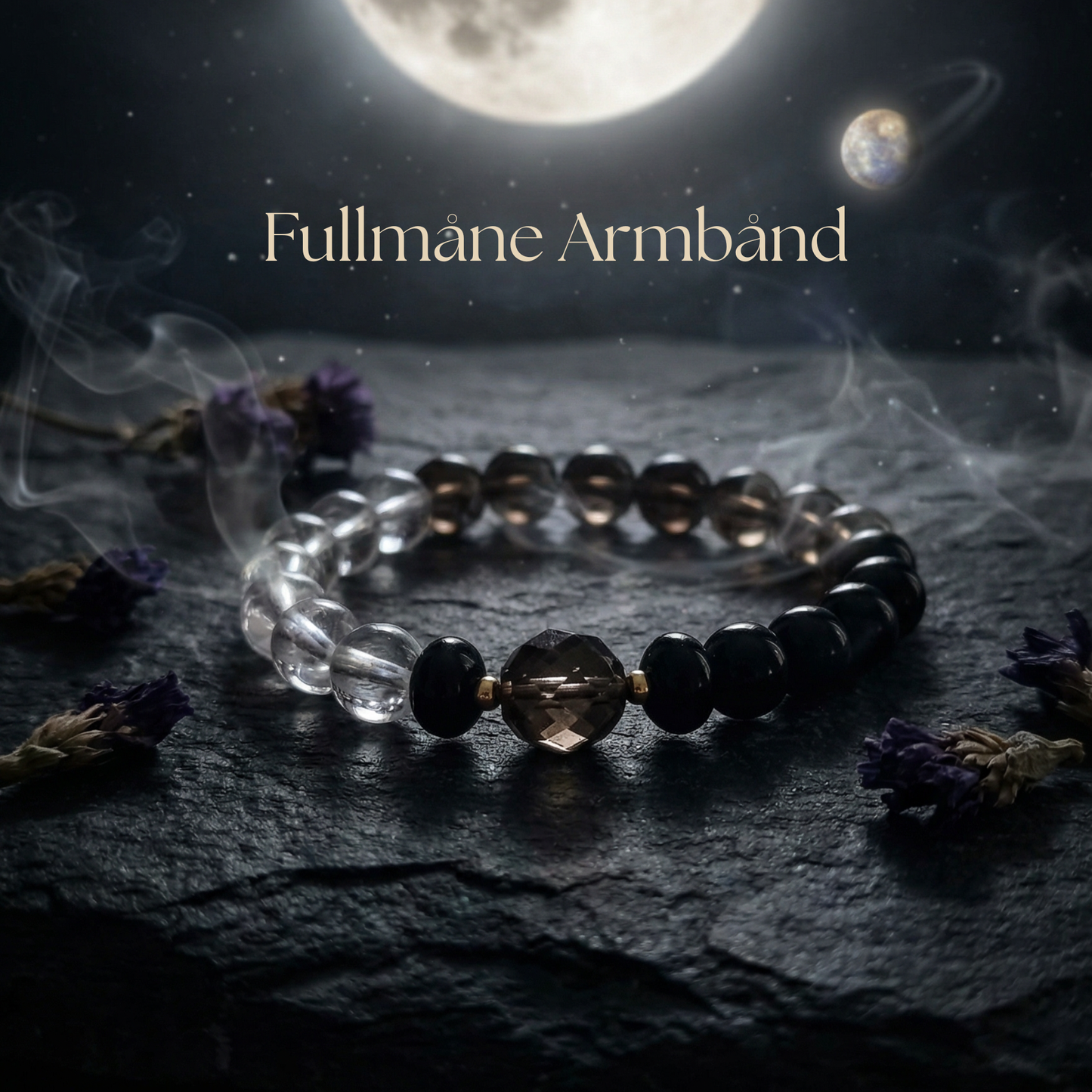 Fullmånearmbånd- Jomfru Fullmåne / Måneformørkelse