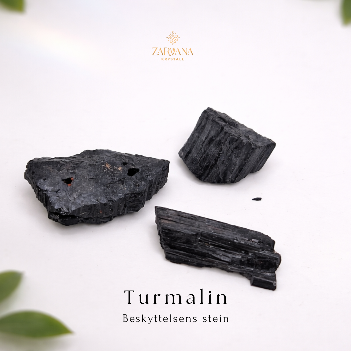 Turmalin - Sort Råstein