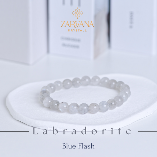 Labradoritt armbånd – Blue Flash