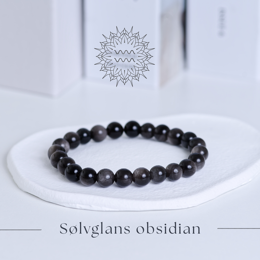 Obsidian armbånd  - Speilsteinen