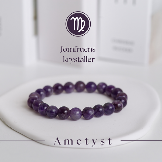 Ametyst armbånd 8 mm