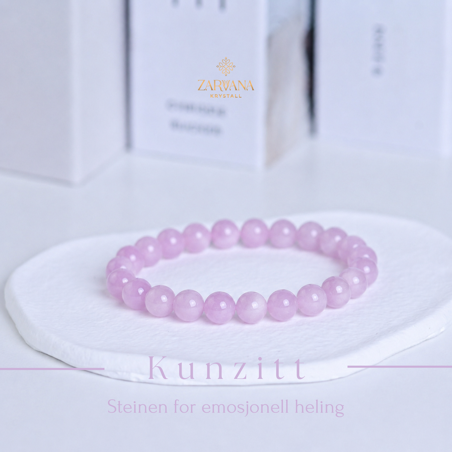 Kunzitt armbånd – Steinen for emosjonell heling