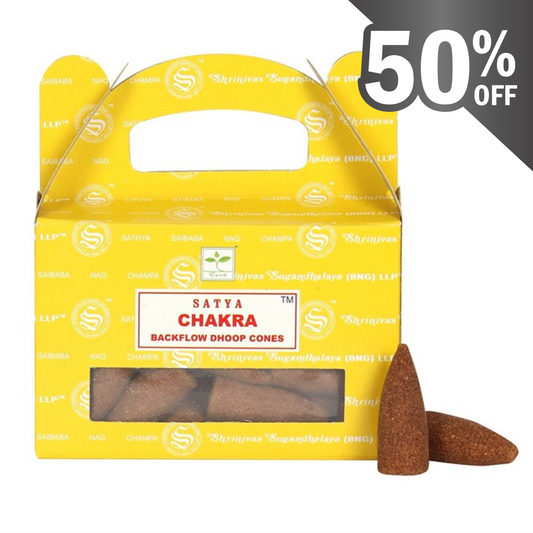Chakra Backflow Røkelseskoner fra Satya