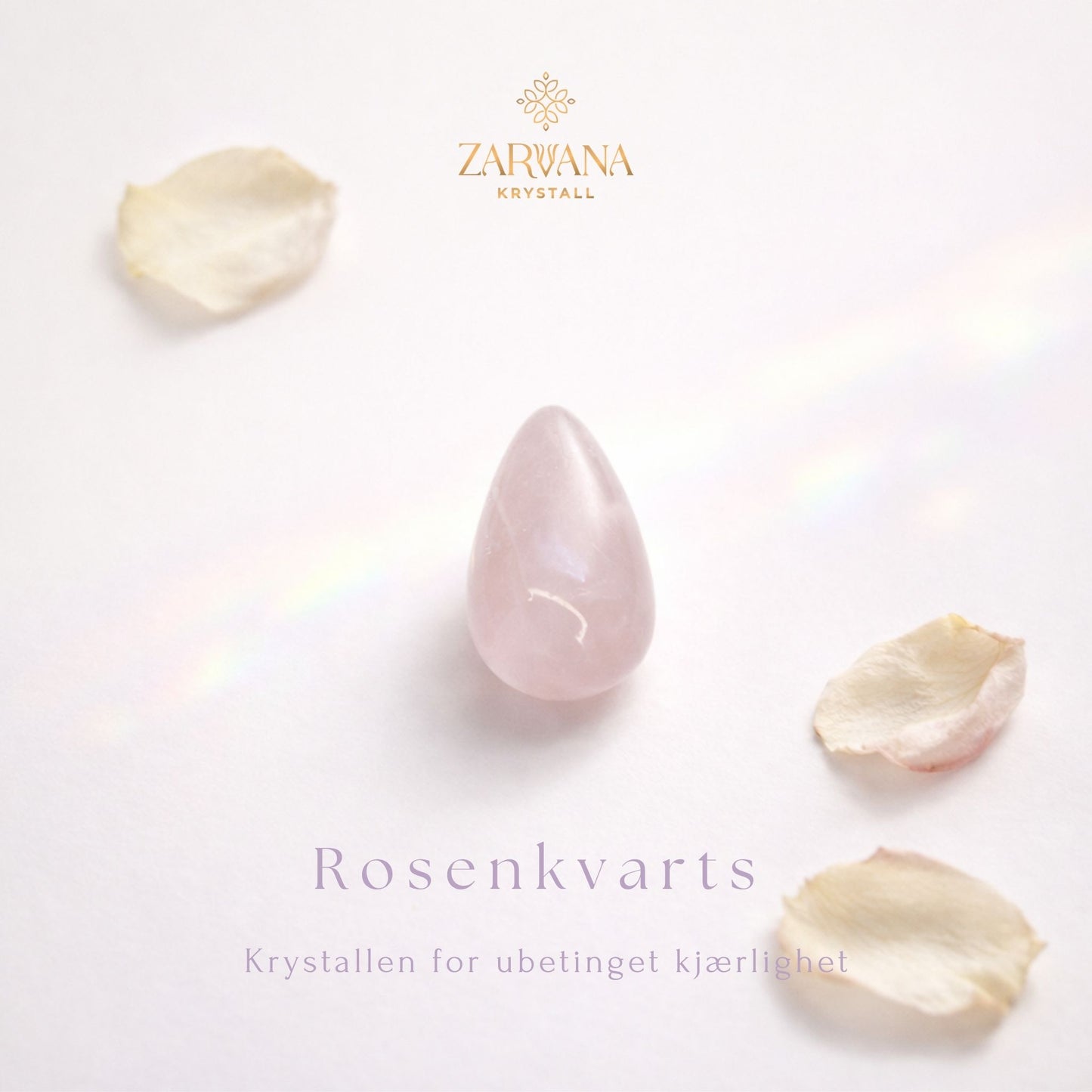 Rosenkvarts dråpeformet