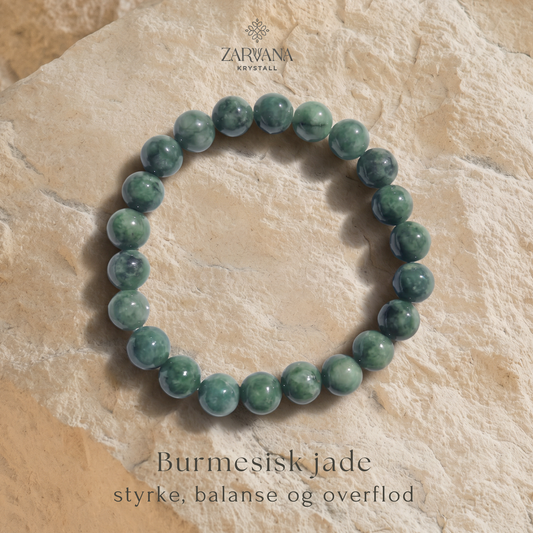 Burmesisk jade armbånd- Stabilitetens stein