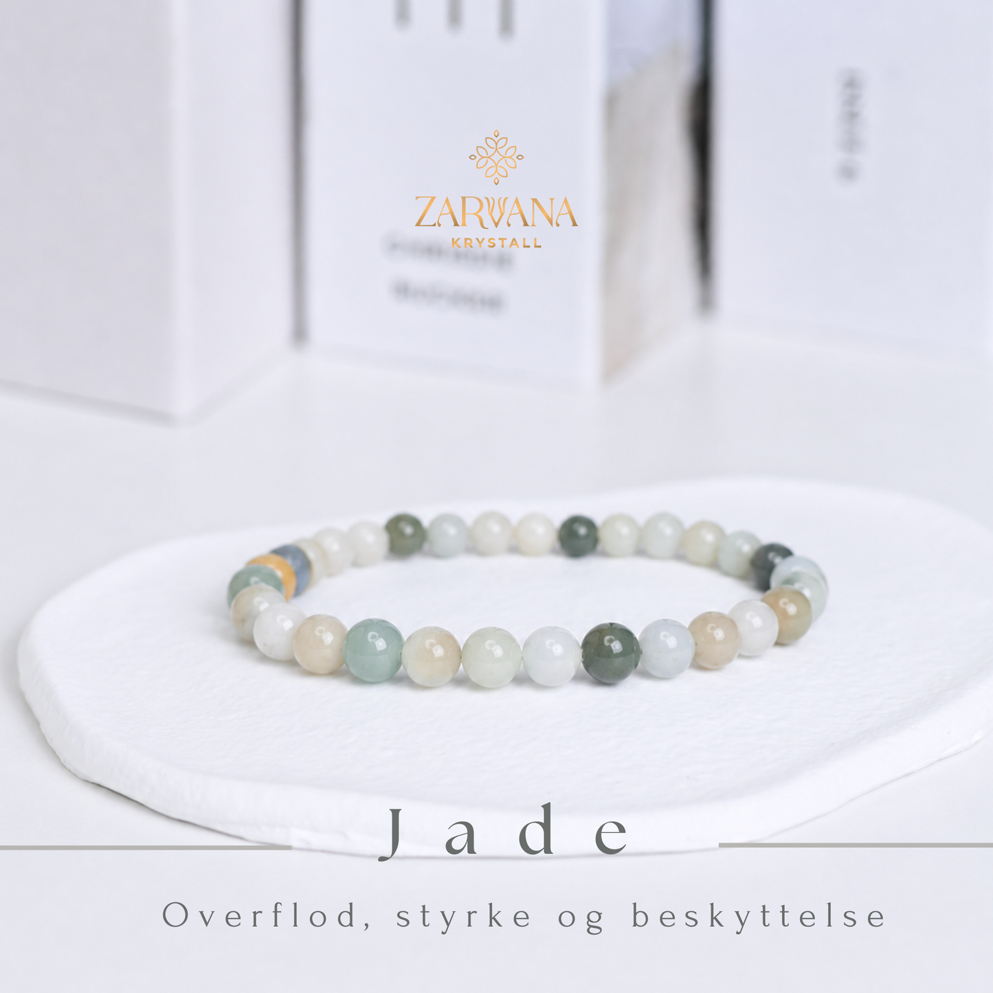 Jade armbånd 6 mm – Ro, balanse og harmoni