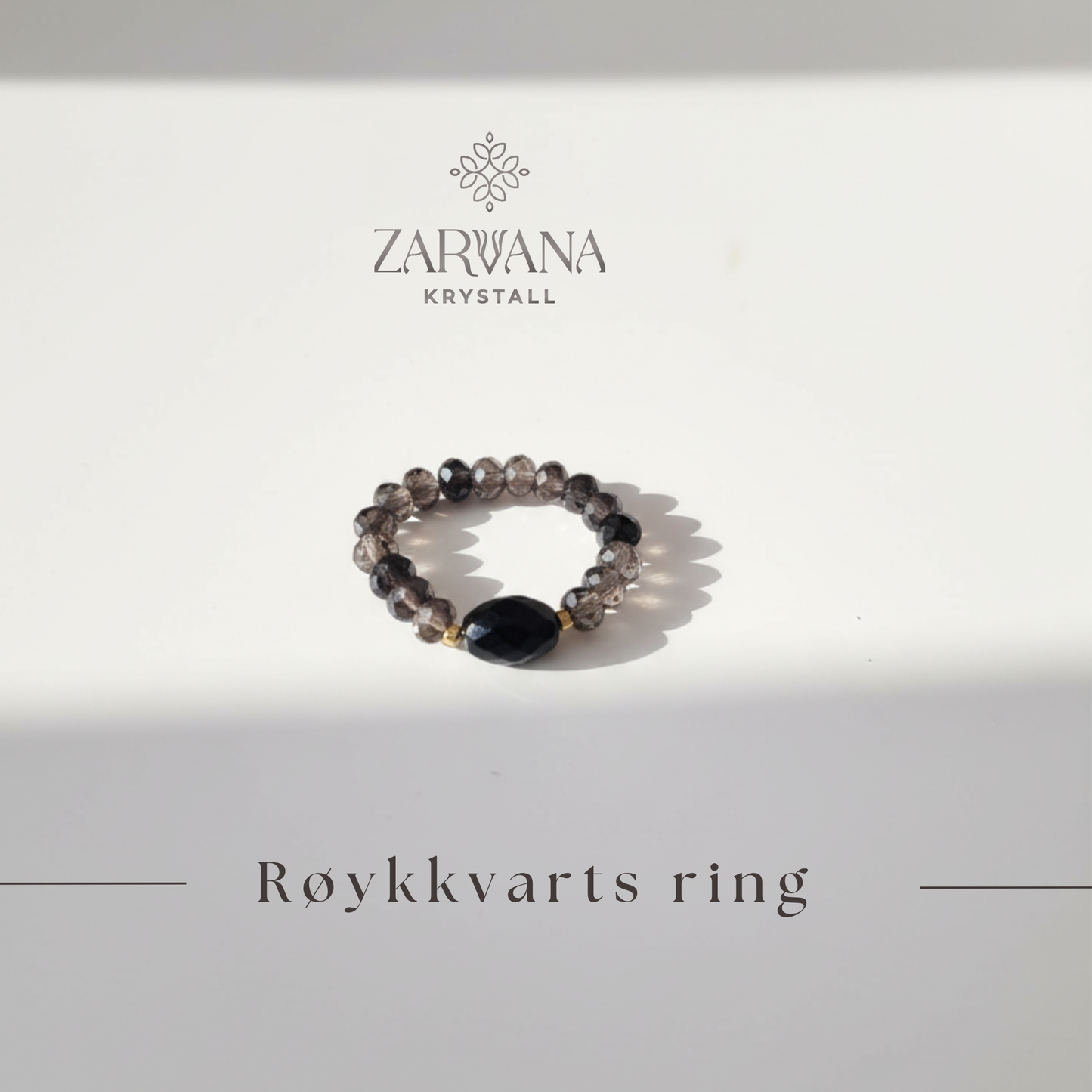 Røykkvarts elastisk ring