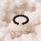 Svart turmalin elastisk ring