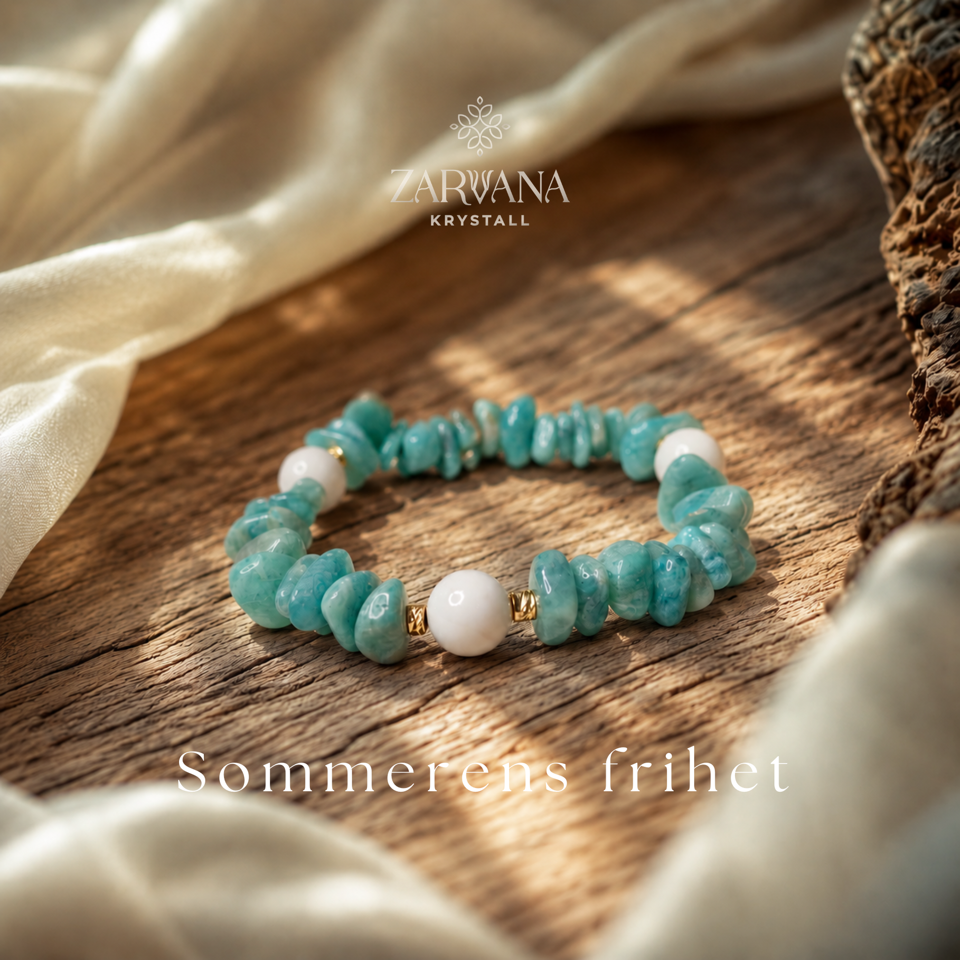 Sommerens frihet – armbånd med Amazonitt og Magnesitt