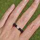 Svart turmalin elastisk ring